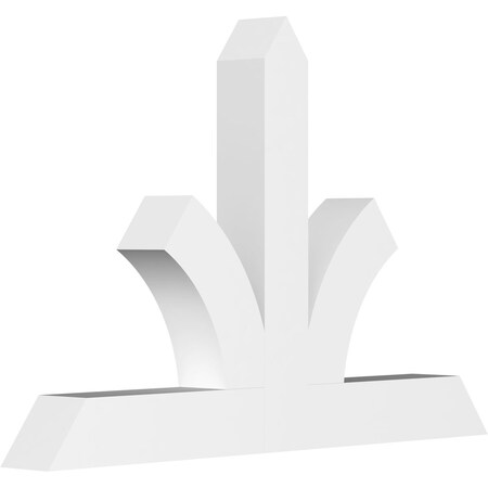 Ekena Millwork Richland Architectural Grade PVC Gable Bracket, 60"W x 40"H x 6"D x 6"F, 16/12 Pitch GBP060X40X0606RIC00